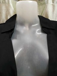 Black Sheer Sleeve Tie Top