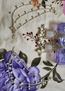 Delicate Pearl &amp; Gold Chain earrings