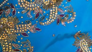 Beautiful Blue Embroidered Saree