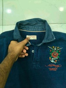 Ed Hardy Graphic Polo Shirt OG WITH TAG