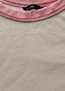 Cute Pink Ribbed Cropped Tank Top