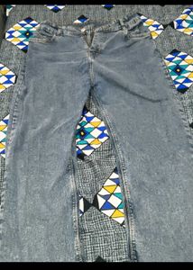 Grey straight Leg Denim Jeans
