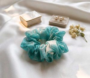 XXL Sparkling Teal Scrunchie