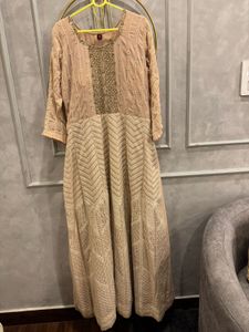 Elegant peach Anarkali Suit