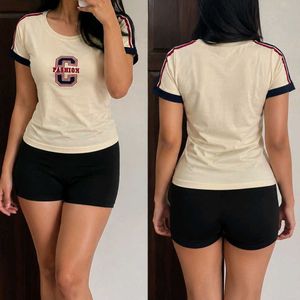 Cream Graphic Print T-Shirt