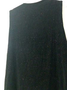 🪩Black Sleeveless Shimmer Drape Top✨ Discount 👇