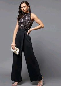 Sparkling Sequin Bodice Jumpsuit