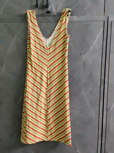 Striped V-Neck Maxi Dress