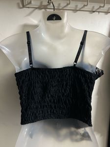 Black Lace Corset Style Top