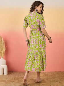 Vibrant Floral Maxi Dress