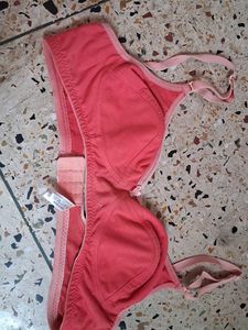 Purple and pink Cotton Bra