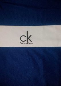 Calvin Klein Navy &amp; White Striped T-Shirt