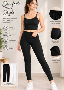 Comfortable Leggings - Black & White Set