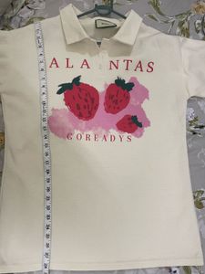 Cute Strawberry Graphic Polo Shirt