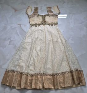 Elegant Cream Ethnic Gown