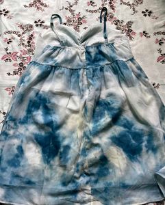 Tie-Dye Spaghetti Strap Mini Dress