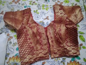 Maroon Brocade Blouse font open