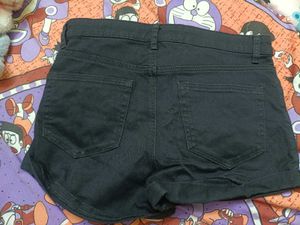 Black  Denim Shorts