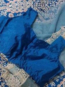 Elegant Blue Embroidered Lehenga Choli