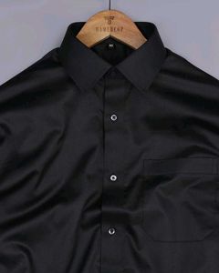 Men's Cotton Solid Slim Fit Casual Shirt with Pock