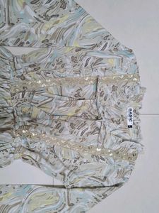 Pastel printed A-line dress