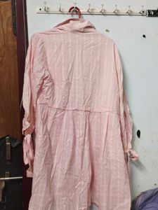 baby pink shrug top premium material