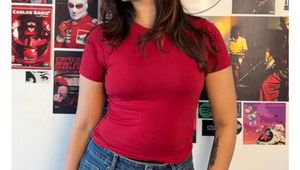 Classic maroon baby tee Short Sleeve T-Shirt