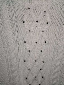 Cream Cable Knit Turtleneck