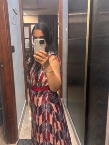 Stylish Geometric Print Maxi Dress