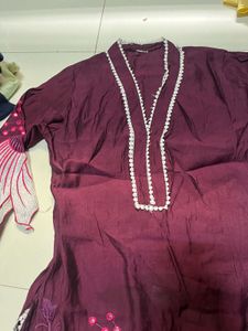 Embroidered Kurta with Pants Set