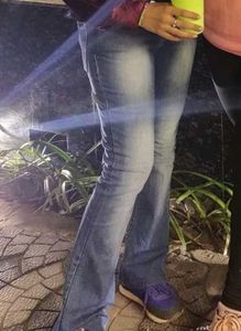 Blue boot cut jeans