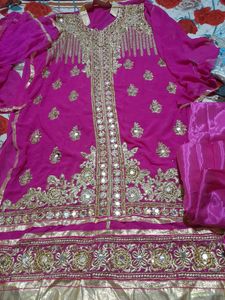 PINK KOLAR  LONG BRIDAL DRESS