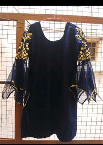 Gold Foil Embroidery Sharara Set
