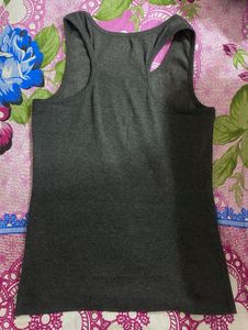 Charcoal Grey Racerback Tank Top