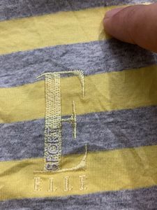 ELLE Striped quarter Sleeve Polo Shirt
