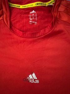 Adidas ClimaCool Red Sports T-Shirt Men Size M Ori
