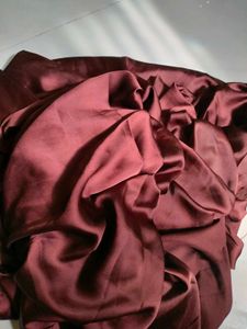 Elegant Deep Red Satin Fabric