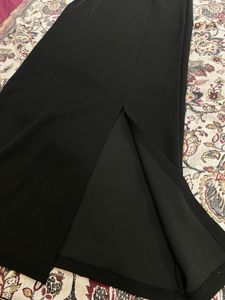 Black Maxi Long Skirt with Slit