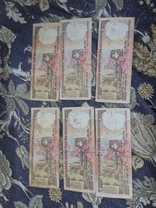 6 pcs lot Rare 1000 INR Banknotes