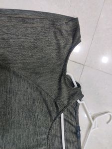 Girls Grey Cut Shoulder Top