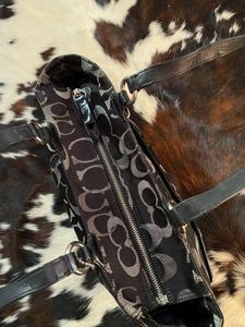 Coach Signature Monogram Shoulder Bag