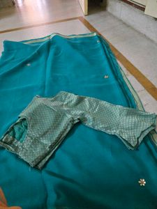 Gota Patti saree with stylish blouse (30 )