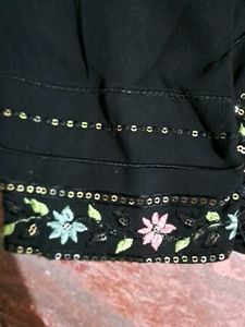 Embellished Black Kurta Set