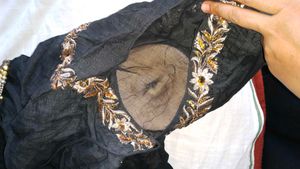 Elegant Black Anarkali Kurta with Golden Embroider
