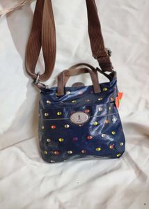 Fossil Key-Per Coated Canvas Crossbody