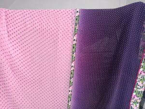 Pink And Purple Dotted Saree