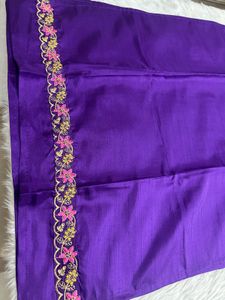 Purple Embroidered Kurta Set