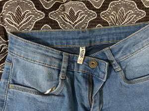 Blue bare denim jeans