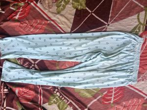 Light Blue Pyjama Bottoms with Geometric Print