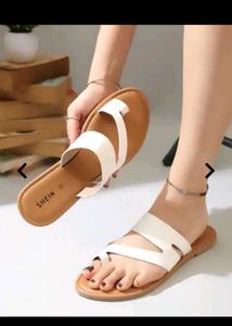 NEW Shein White Toe Ring FLATS